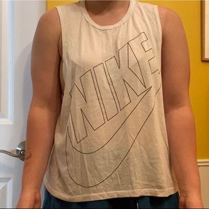 Women’s white Nike tank top